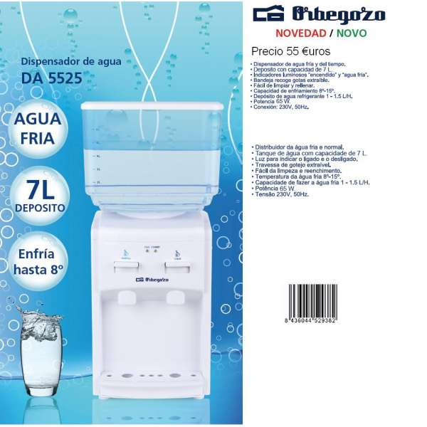 Dispensador de agua Orbegozo DA 5525