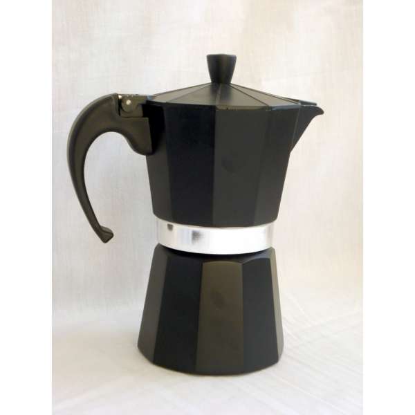 Cafetera de aluminio orbegozo KFN610 negra 6 tazas