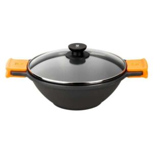 Wok Bra 28 cm efficient cacerola cóncava con tapa de cristal