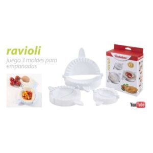 Set 3 moldes para empanadillas metaltex ravioli