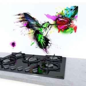 Vinilo Stick art autoadhesivo Kolibri antisalpicaduras 90 x 64 cm
