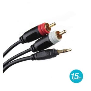 Cable Prolinx audio 2 RCA 24Kt a miniJack 3,5mm