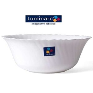 Ensaladera Luminarc Feston opal blanco de 25 cm.