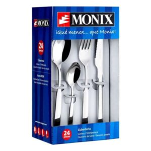 Cuberteria Monix Manila 24 piezas con cuchillos chuleteros