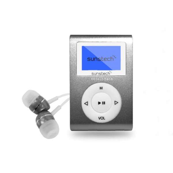 Reproductor MP3 sunstech dedalo III 8 GB gris