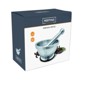 Nerthus mortero acero inoxidable FIH 020