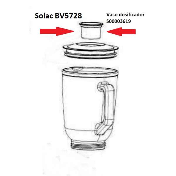 Solac BV5728 Beauty and the Beast vaso dosificador S00003619