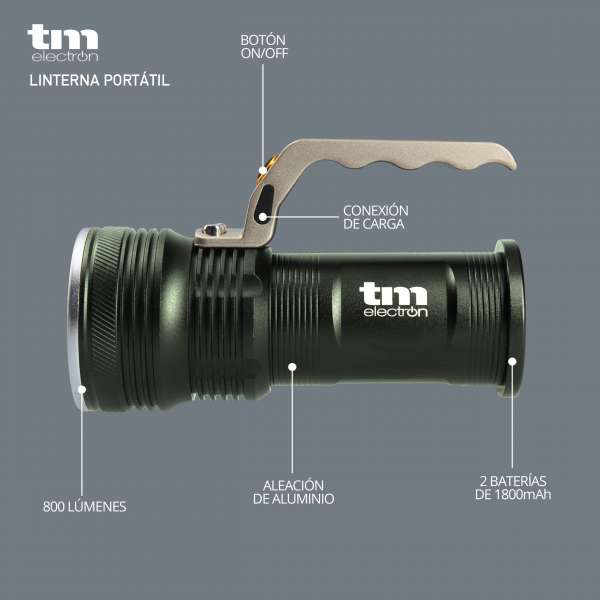 Linterna portátil TM electrón de alta luminosidad TMTOR015 Verde