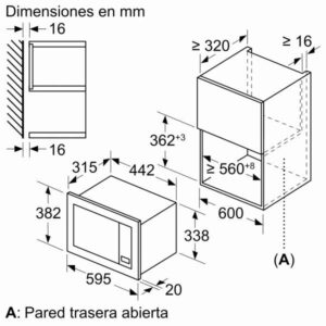 Microondas integrable Balay 3CG6312X3 Acero inoxidable