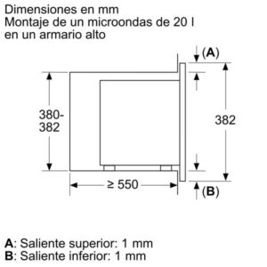 Microondas integrable Balay 3CG6312X3 Acero inoxidable