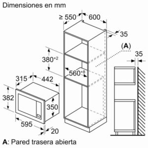 Microondas integrable Balay 3CG6312X3 Acero inoxidable