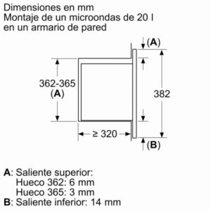 Microondas integrable Balay 3CG6312X3 Acero inoxidable