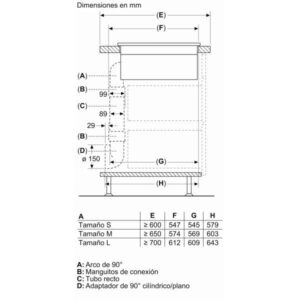 Bosch PVQ731F25E Placa de inducción 00 cm con extractor integrado