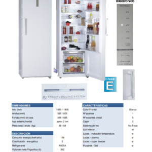 FRIGO ROMMER FLE-190 NF 186XX 69.5 X61.8